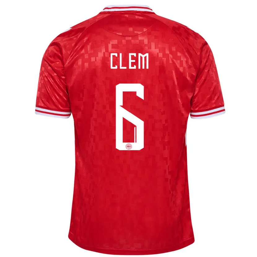 Danxen Kid Denmark William Clem #6 Red Home Jersey 24-26 T-Shirt