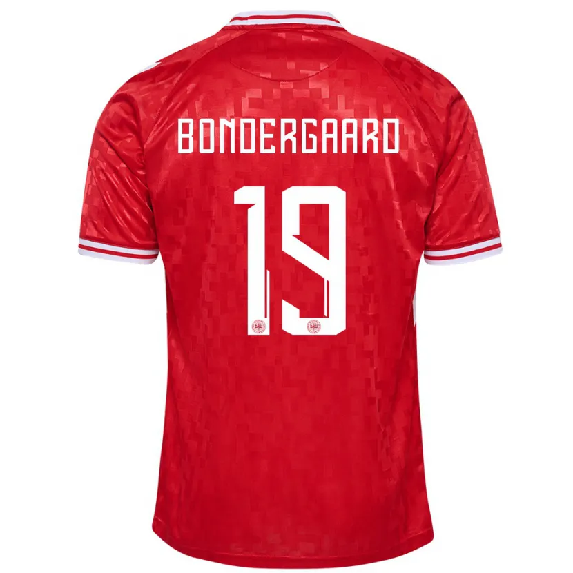 Danxen Kid Denmark Asbjorn Bondergaard #19 Red Home Jersey 24-26 T-Shirt