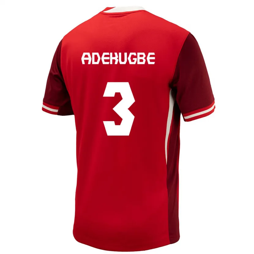 Danxen Kid Canada Samuel Adekugbe #3 Red Home Jersey 24-26 T-Shirt