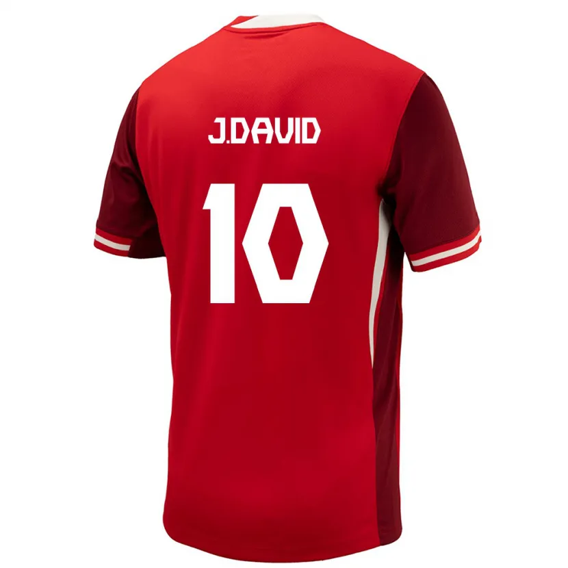 Danxen Kid Canada Jonathan David #10 Red Home Jersey 24-26 T-Shirt