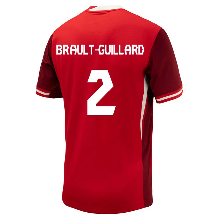 Danxen Kid Canada Zachary Brault-Guillard #2 Red Home Jersey 24-26 T-Shirt