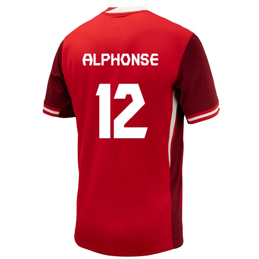 Danxen Kid Canada Jefferson Alphonse #12 Red Home Jersey 24-26 T-Shirt