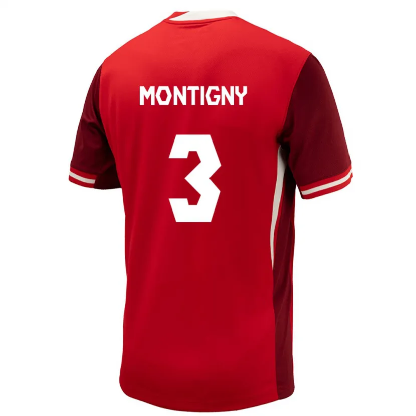 Danxen Kid Canada Gaël De Montigny #3 Red Home Jersey 24-26 T-Shirt