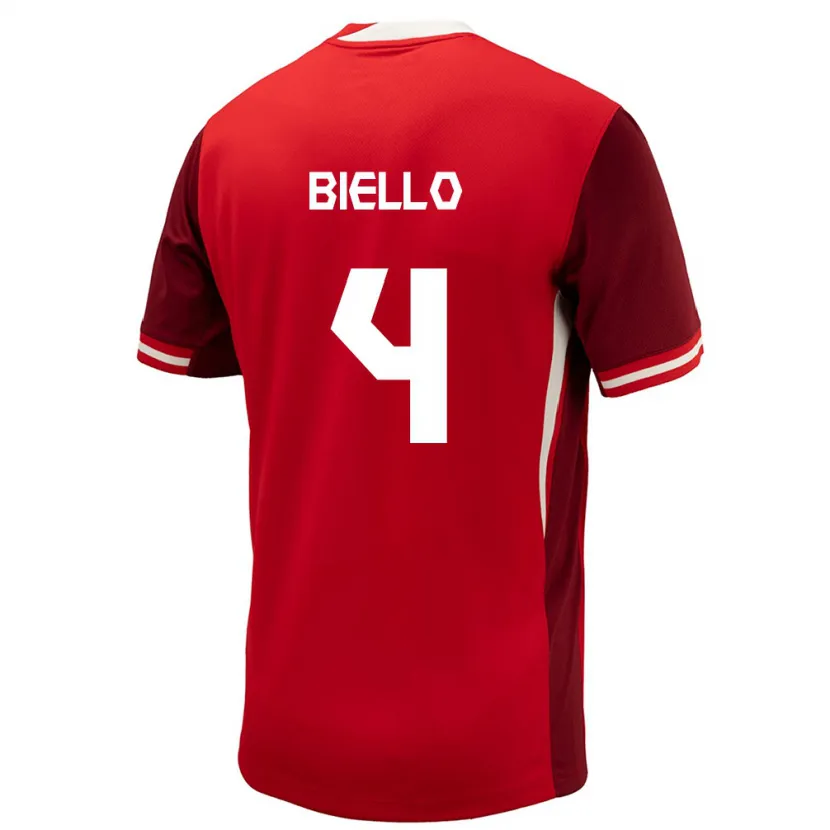 Danxen Kid Canada Alessandro Biello #4 Red Home Jersey 24-26 T-Shirt