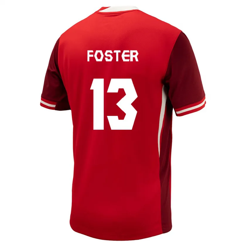 Danxen Kid Canada Rylee Foster #13 Red Home Jersey 24-26 T-Shirt