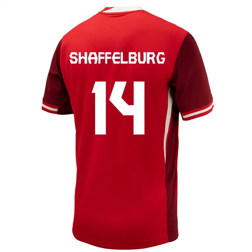 Danxen Kid Canada Jacob Shaffelburg #14 Red Home Jersey 24-26 T-Shirt