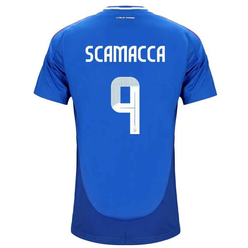 Danxen Kid Italy Gianluca Scamacca #9 Blue Home Jersey 24-26 T-Shirt