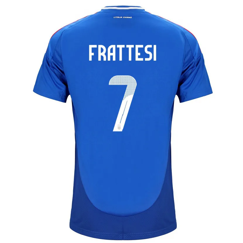 Danxen Kid Italy Davide Frattesi #7 Blue Home Jersey 24-26 T-Shirt