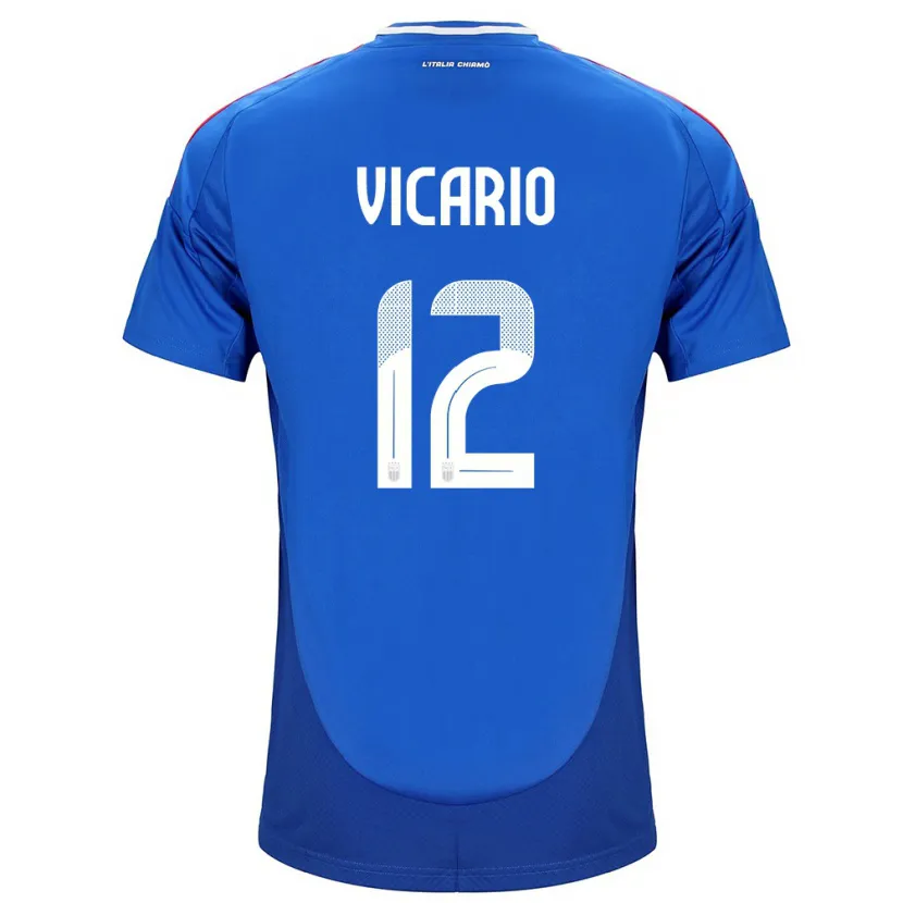 Danxen Kid Italy Guglielmo Vicario #12 Blue Home Jersey 24-26 T-Shirt