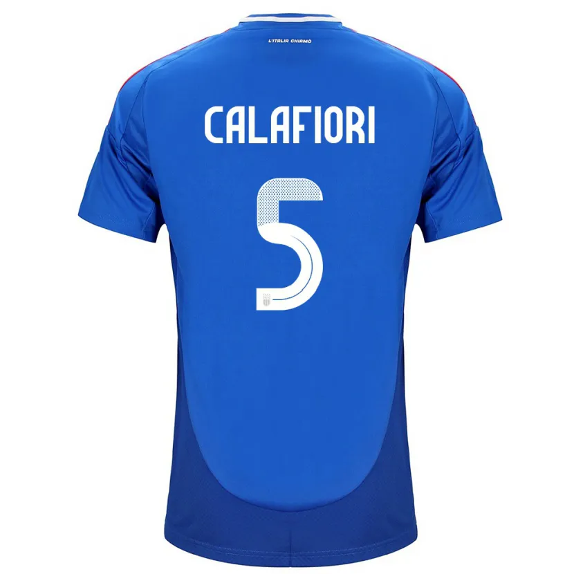 Danxen Kid Italy Riccardo Calafiori #5 Blue Home Jersey 24-26 T-Shirt