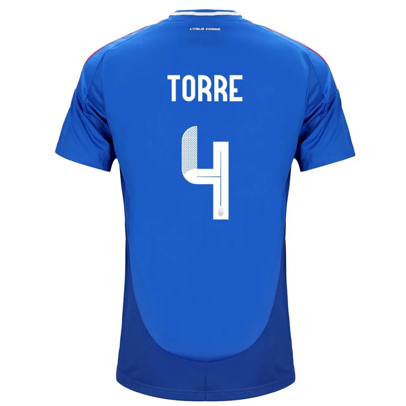 Danxen Kid Italy Pietro La Torre #4 Blue Home Jersey 24-26 T-Shirt