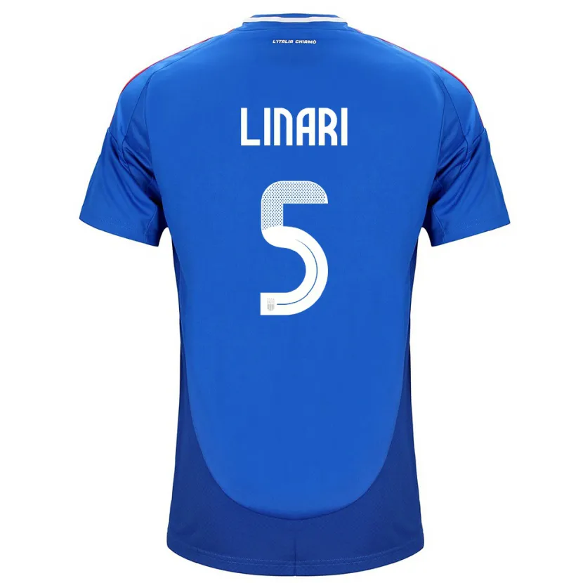 Danxen Kid Italy Elena Linari #5 Blue Home Jersey 24-26 T-Shirt