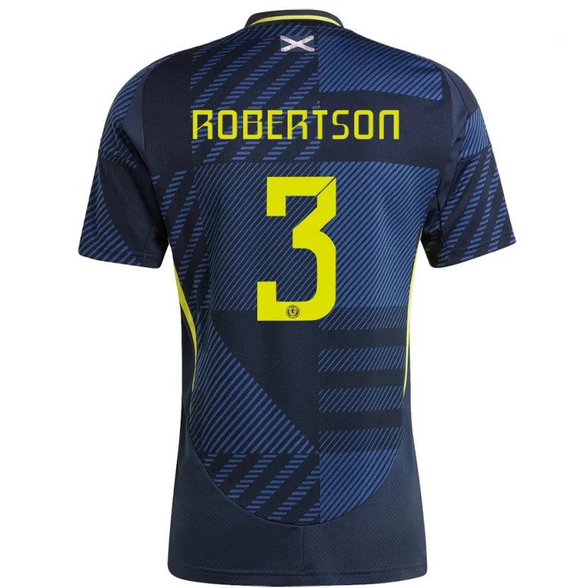 Danxen Kid Scotland Andrew Robertson #3 Dark Blue Home Jersey 24-26 T-Shirt