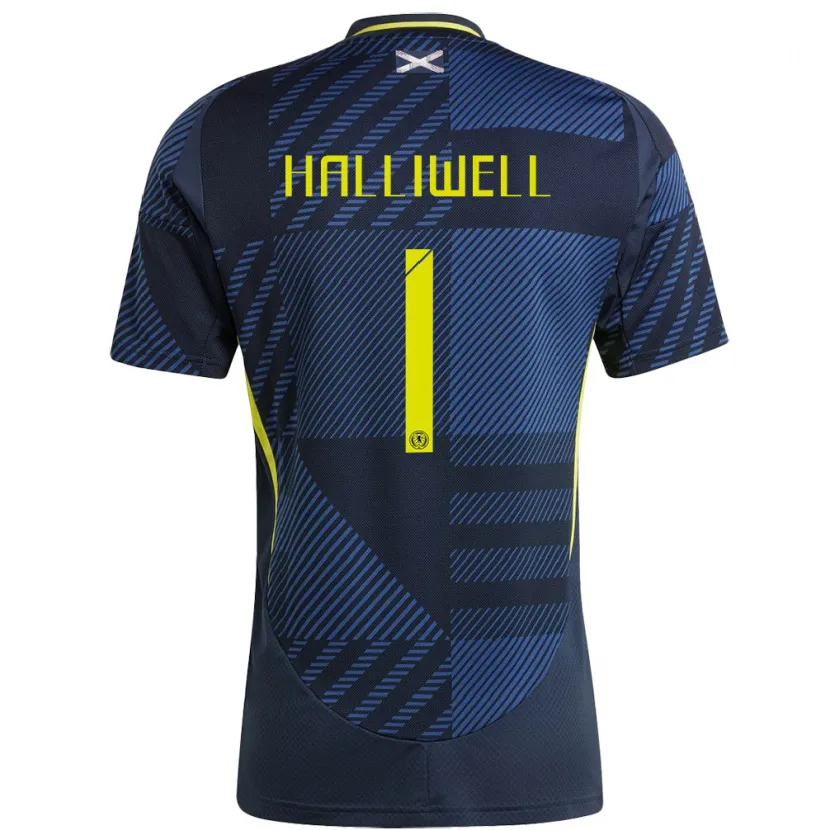 Danxen Kid Scotland Alfie Halliwell #1 Dark Blue Home Jersey 24-26 T-Shirt