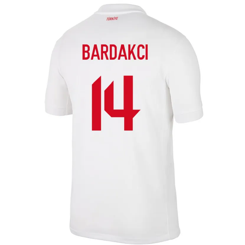 Danxen Kid Turkey Abdülkerim Bardakcı #14 White Home Jersey 24-26 T-Shirt