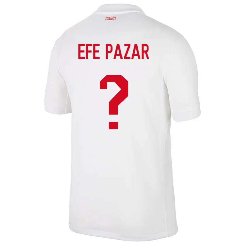 Danxen Kid Turkey Alper Efe Pazar #0 White Home Jersey 24-26 T-Shirt