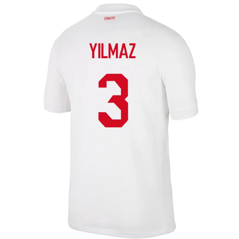 Danxen Kid Turkey Berkay Yılmaz #3 White Home Jersey 24-26 T-Shirt