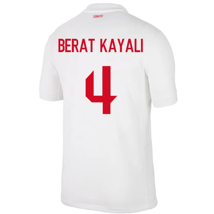 Danxen Kid Turkey Hasan Berat Kayalı #4 White Home Jersey 24-26 T-Shirt