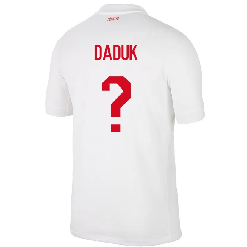 Danxen Kid Turkey Emir Dadük #0 White Home Jersey 24-26 T-Shirt