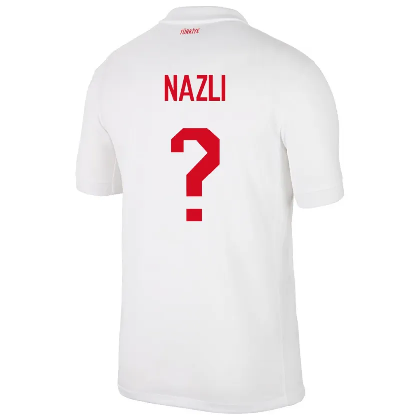 Danxen Kid Turkey Barış Nazlı #0 White Home Jersey 24-26 T-Shirt