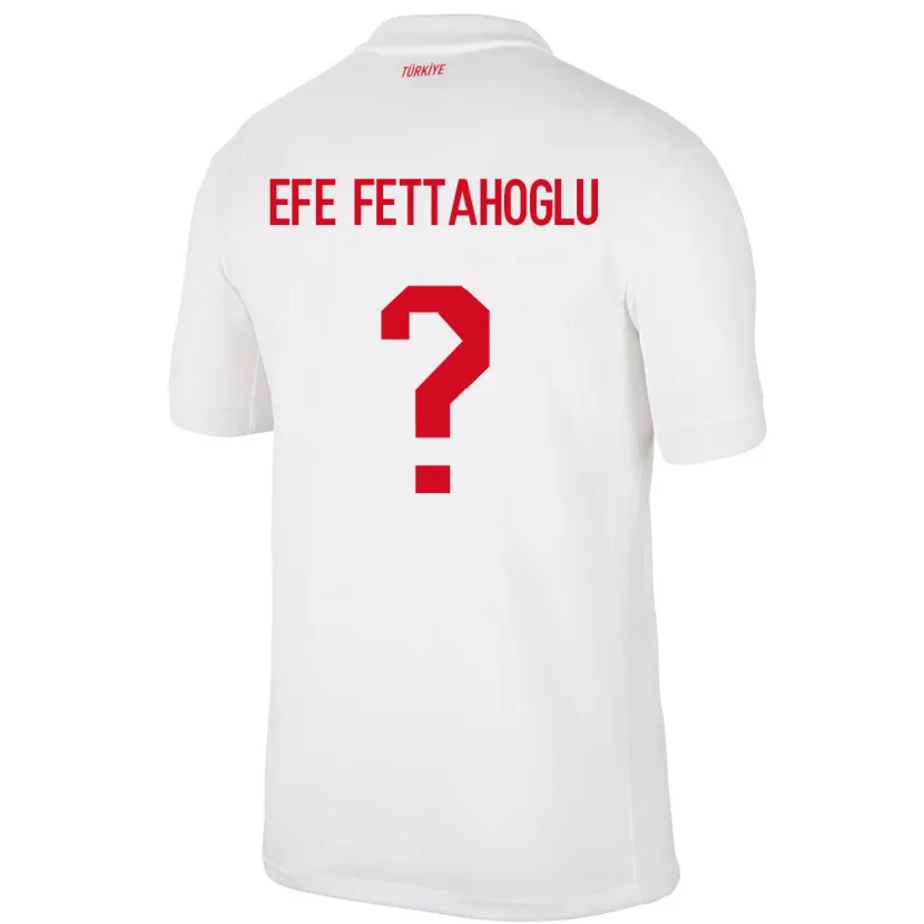 Danxen Kid Turkey Adnan Efe Fettahoğlu #0 White Home Jersey 24-26 T-Shirt