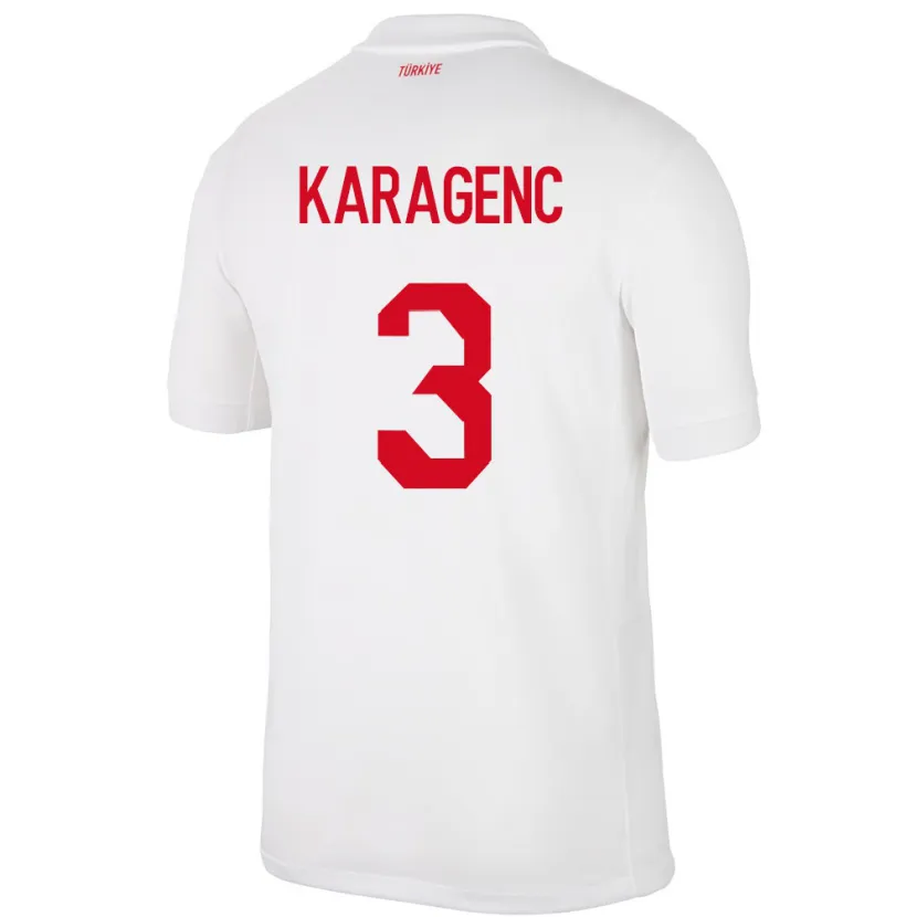 Danxen Kid Turkey Didem Karagenç #3 White Home Jersey 24-26 T-Shirt