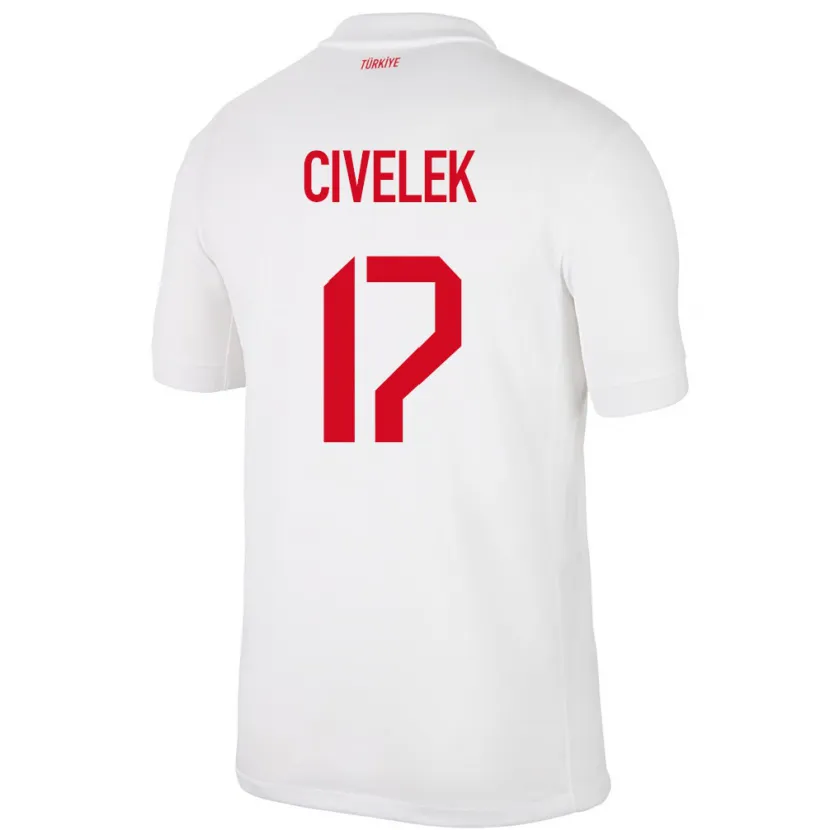 Danxen Kid Turkey İlayda Civelek #17 White Home Jersey 24-26 T-Shirt