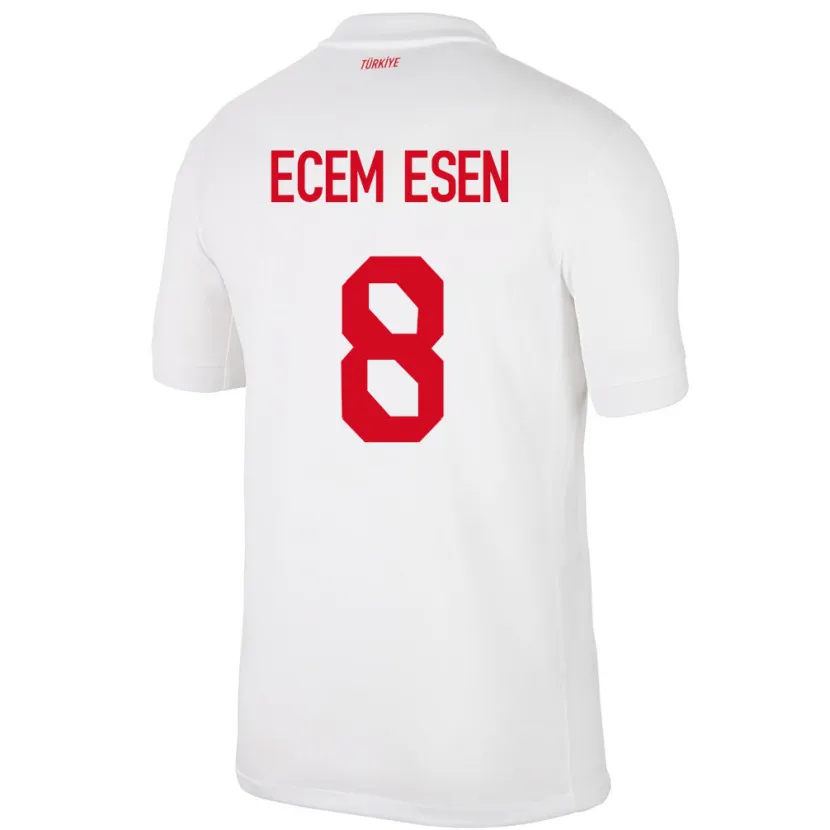 Danxen Kid Turkey Emine Ecem Esen #8 White Home Jersey 24-26 T-Shirt