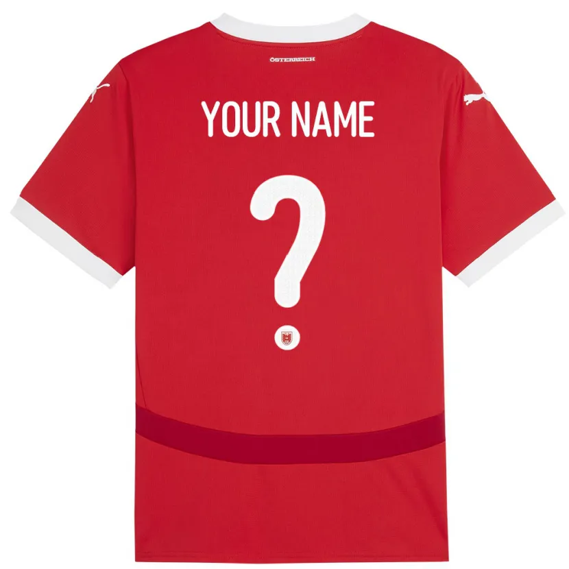 Danxen Kid Austria Your Name #0 Red Home Jersey 24-26 T-Shirt