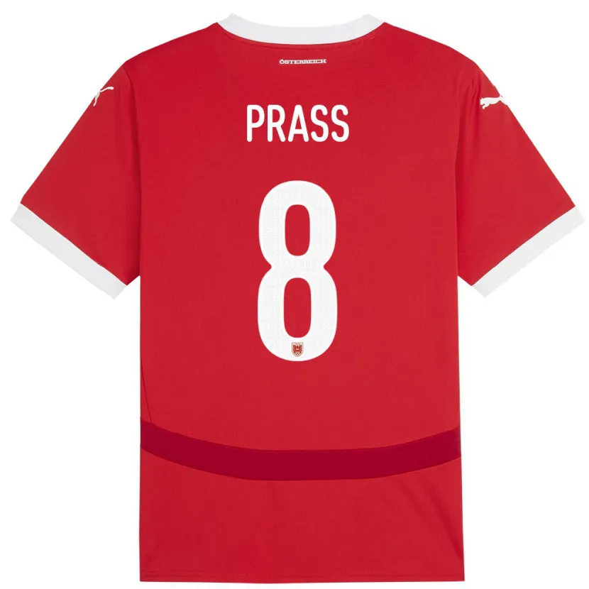 Danxen Kid Austria Alexander Prass #8 Red Home Jersey 24-26 T-Shirt