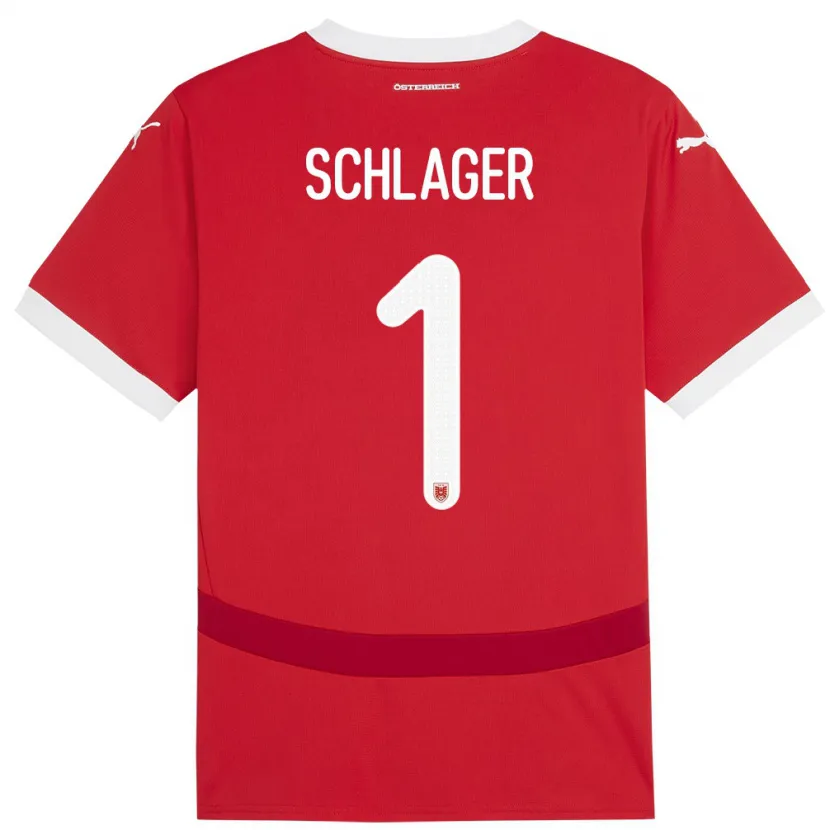 Danxen Kid Austria Alexander Schlager #1 Red Home Jersey 24-26 T-Shirt