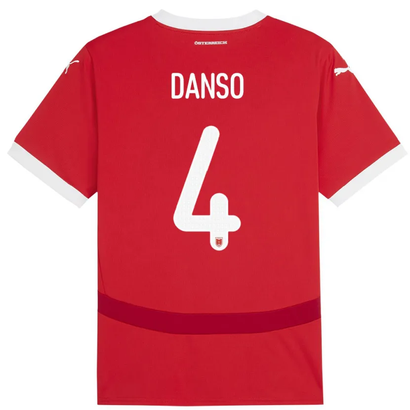 Danxen Kid Austria Kevin Danso #4 Red Home Jersey 24-26 T-Shirt