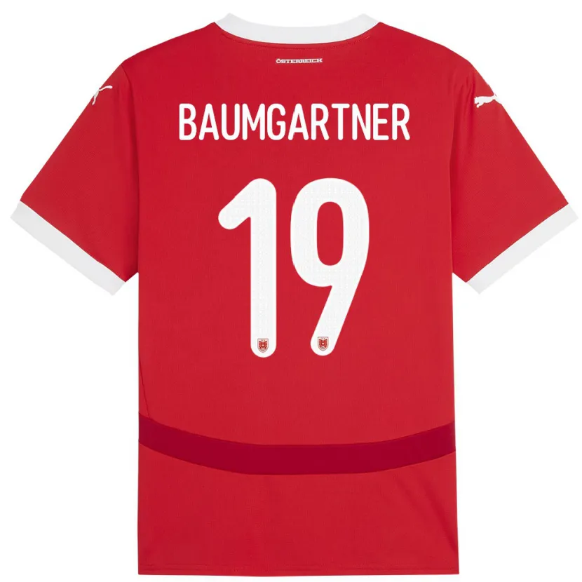 Danxen Kid Austria Christoph Baumgartner #19 Red Home Jersey 24-26 T-Shirt