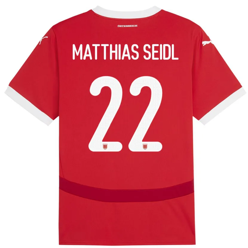 Danxen Kid Austria Matthias Seidl #22 Red Home Jersey 24-26 T-Shirt