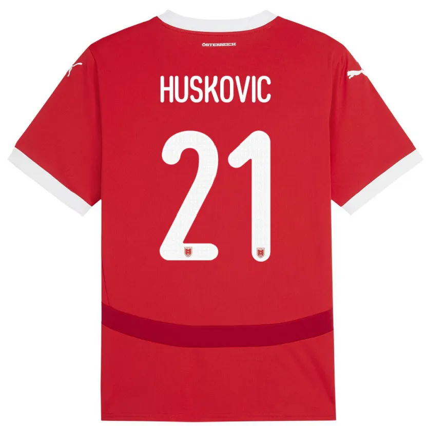 Danxen Kid Austria Muharem Huskovic #21 Red Home Jersey 24-26 T-Shirt