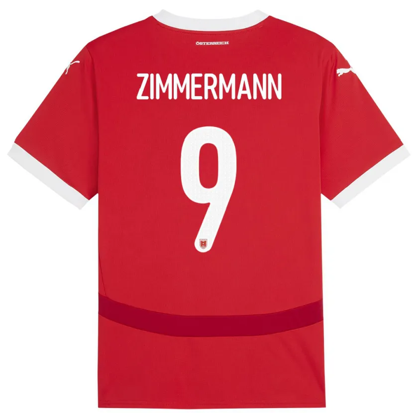 Danxen Kid Austria Bernhard Zimmermann #9 Red Home Jersey 24-26 T-Shirt