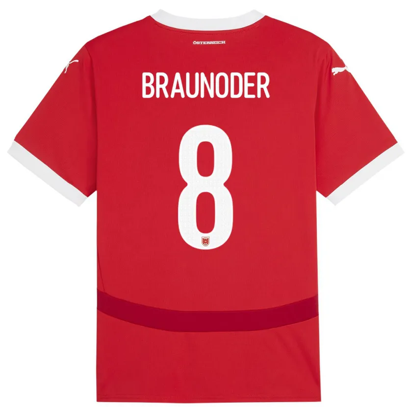 Danxen Kid Austria Matthias Braunöder #8 Red Home Jersey 24-26 T-Shirt