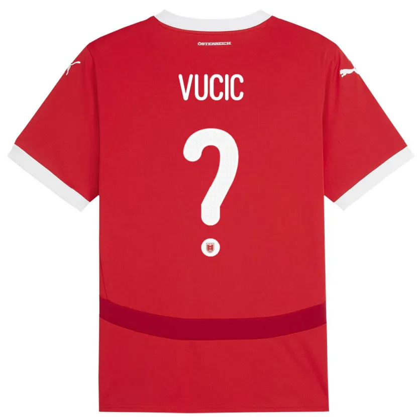 Danxen Kid Austria Romeo Vucic #0 Red Home Jersey 24-26 T-Shirt