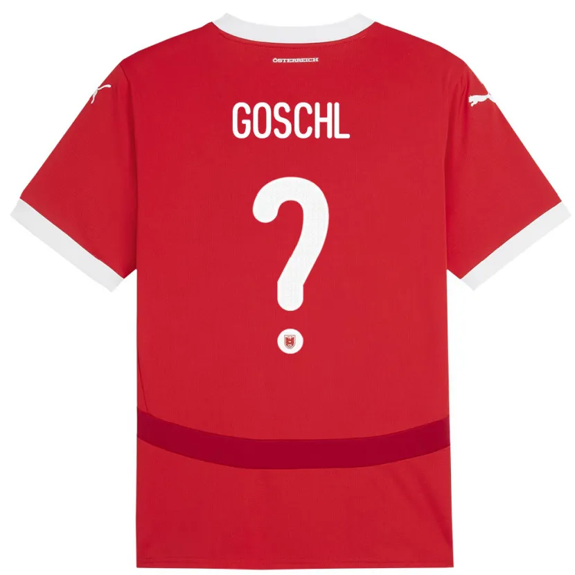 Danxen Kid Austria Benjamin Göschl #0 Red Home Jersey 24-26 T-Shirt