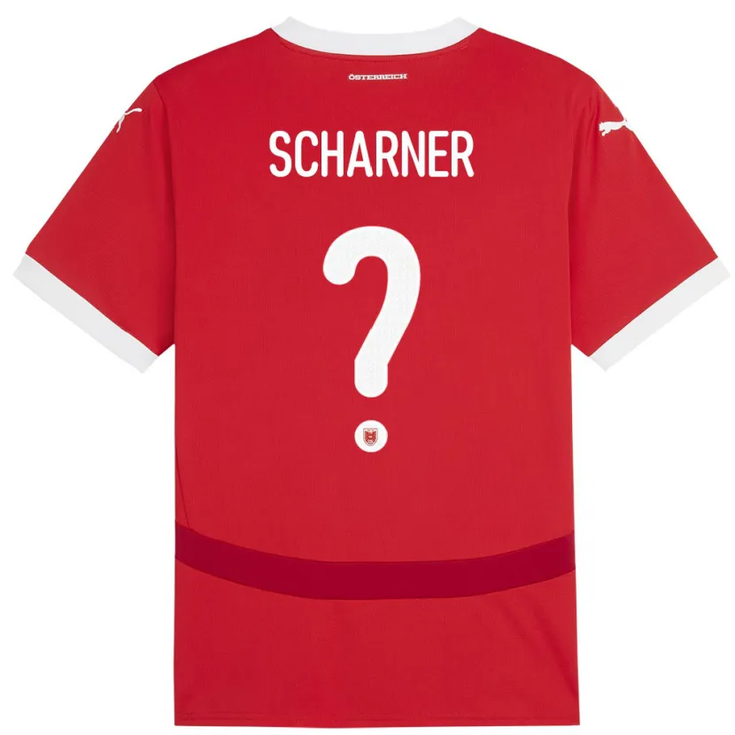 Danxen Kid Austria Benedict Scharner #0 Red Home Jersey 24-26 T-Shirt