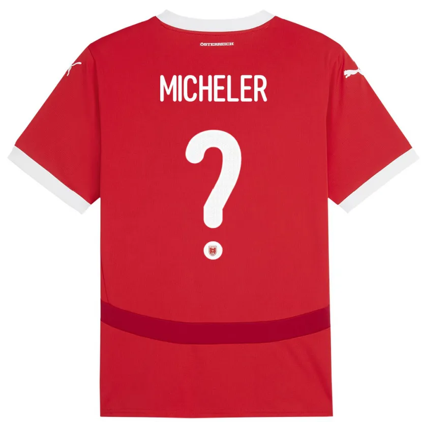 Danxen Kid Austria Florian Micheler #0 Red Home Jersey 24-26 T-Shirt