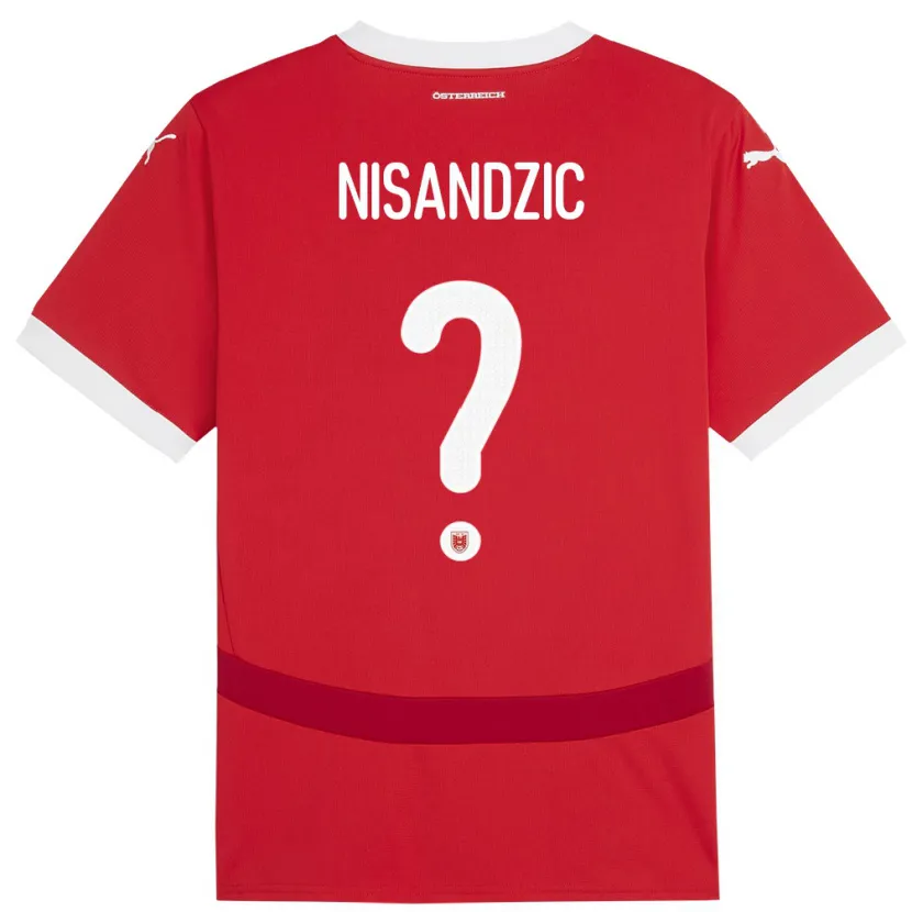 Danxen Kid Austria Dominik Nisandzic #0 Red Home Jersey 24-26 T-Shirt