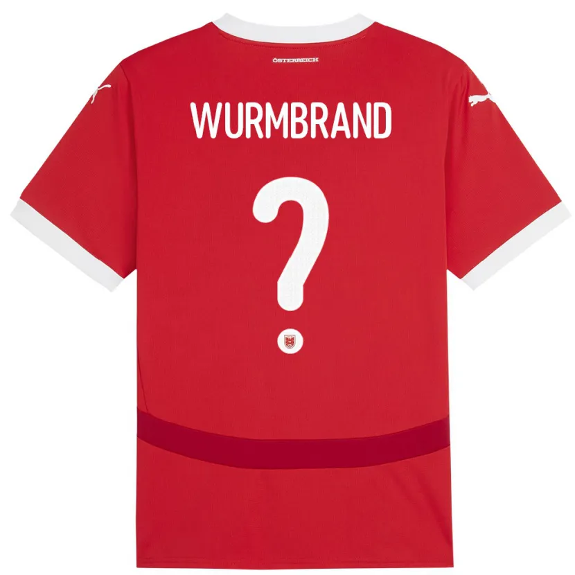 Danxen Kid Austria Nikolaus Wurmbrand #0 Red Home Jersey 24-26 T-Shirt