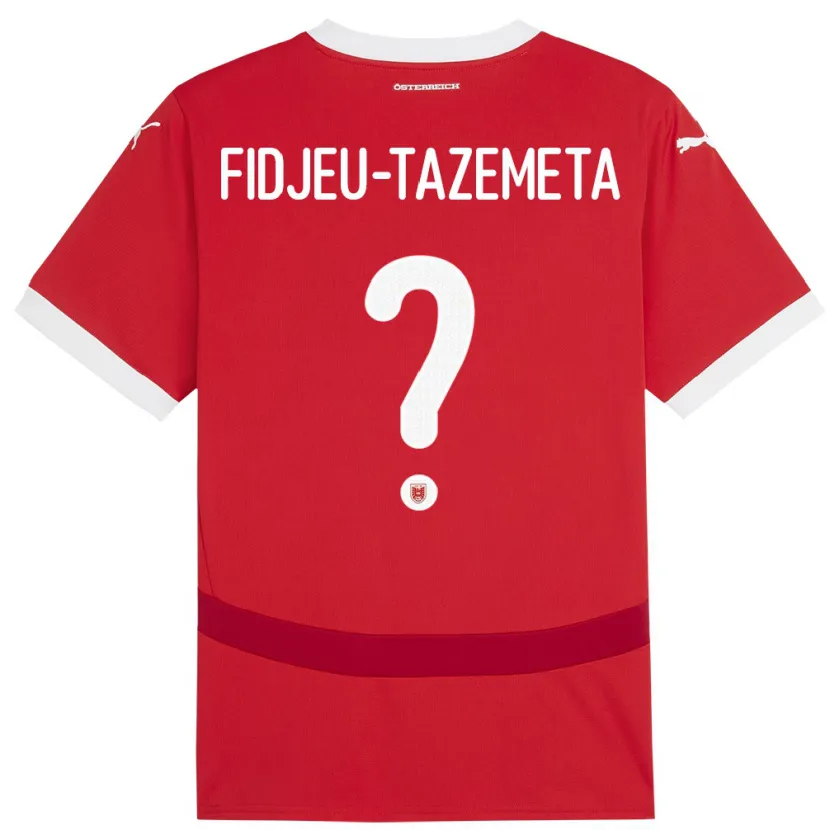 Danxen Kid Austria Thierry Fidjeu-Tazemeta #0 Red Home Jersey 24-26 T-Shirt