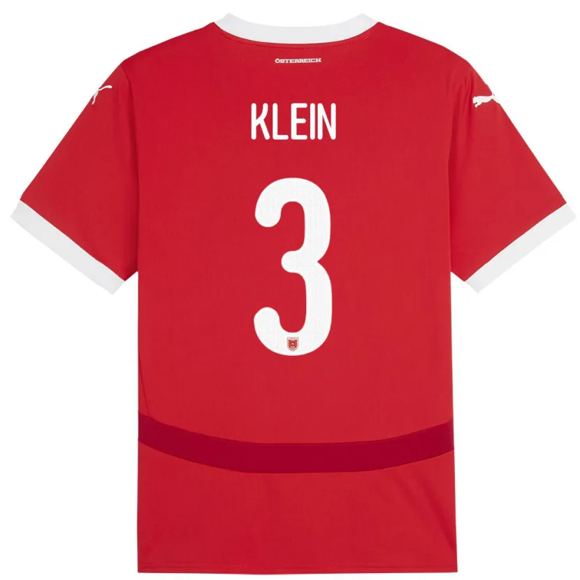 Danxen Kid Austria Jennifer Klein #3 Red Home Jersey 24-26 T-Shirt