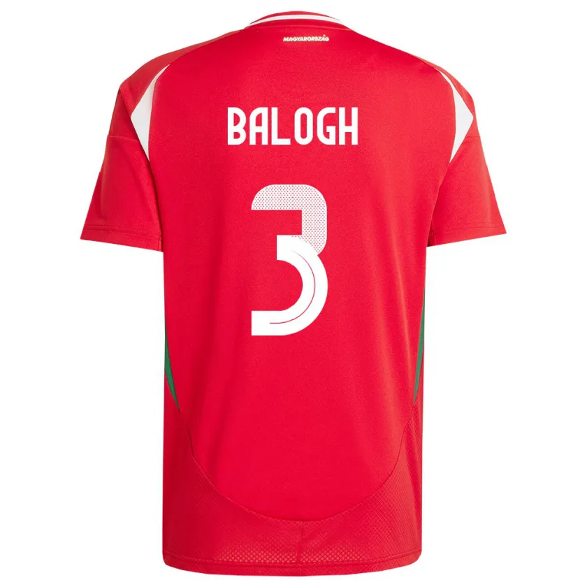 Danxen Kid Hungary Botond Balogh #3 Red Home Jersey 24-26 T-Shirt