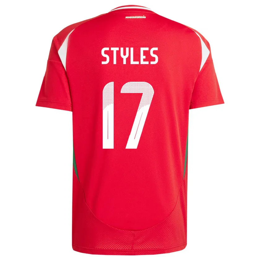 Danxen Kid Hungary Callum Styles #17 Red Home Jersey 24-26 T-Shirt