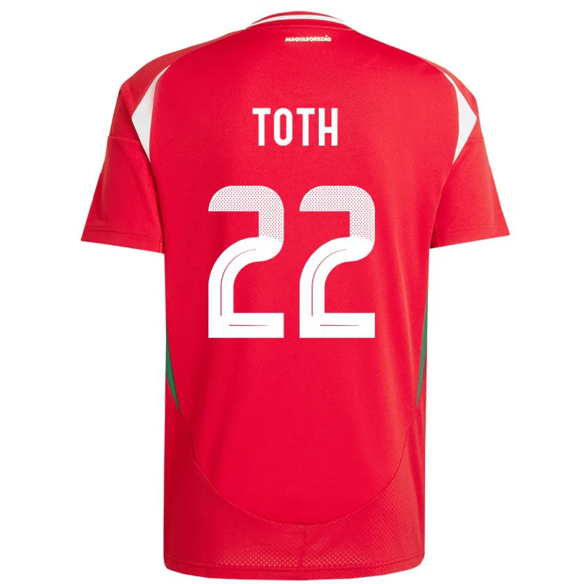 Danxen Kid Hungary Balázs Tóth #22 Red Home Jersey 24-26 T-Shirt