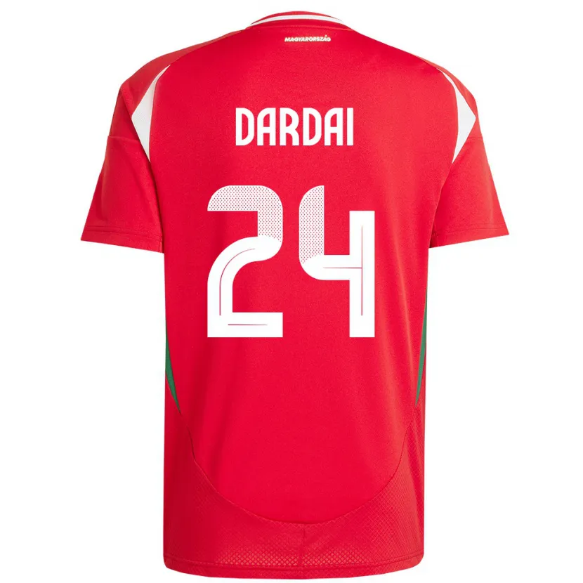 Danxen Kid Hungary Márton Dárdai #24 Red Home Jersey 24-26 T-Shirt