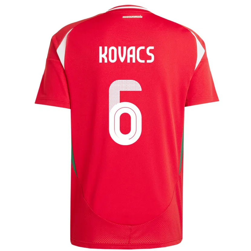 Danxen Kid Hungary Noel Kovács #6 Red Home Jersey 24-26 T-Shirt